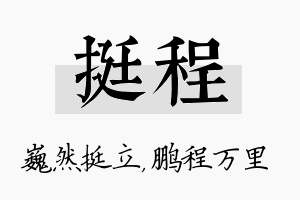 挺程名字的寓意及含义