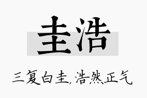 圭浩名字的寓意及含义