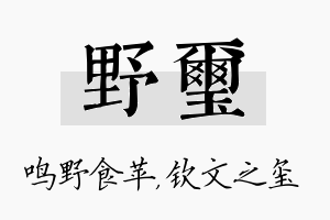 野玺名字的寓意及含义