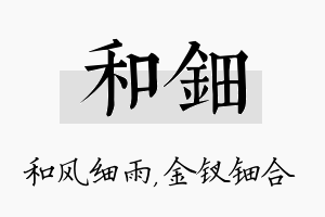 和钿名字的寓意及含义