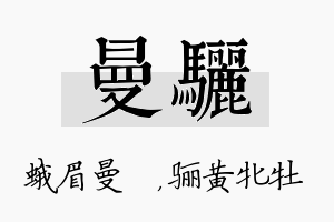 曼骊名字的寓意及含义