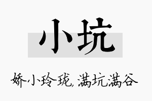 小坑名字的寓意及含义