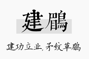 建鹛名字的寓意及含义