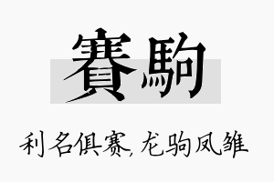 赛驹名字的寓意及含义