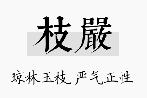 枝严名字的寓意及含义