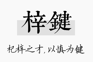 梓键名字的寓意及含义