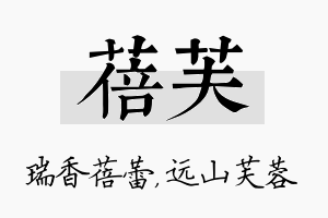 蓓芙名字的寓意及含义