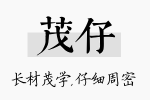 茂仔名字的寓意及含义