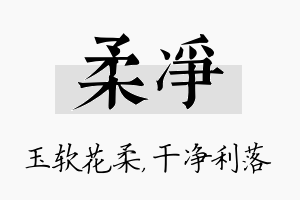 柔净名字的寓意及含义