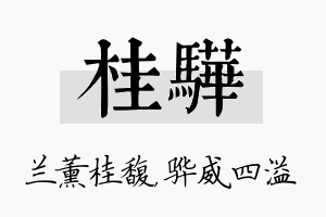 桂骅名字的寓意及含义