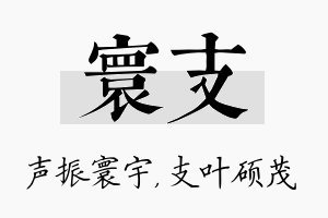 寰支名字的寓意及含义