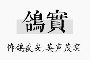 鸽实名字的寓意及含义