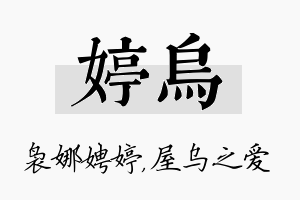 婷乌名字的寓意及含义