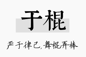 于棍名字的寓意及含义