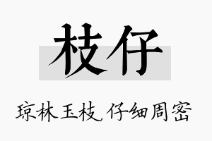 枝仔名字的寓意及含义