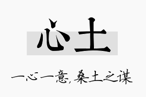 心土名字的寓意及含义