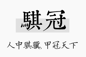 骐冠名字的寓意及含义