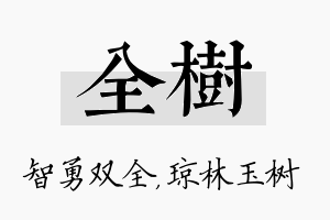 全树名字的寓意及含义