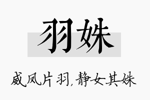 羽姝名字的寓意及含义