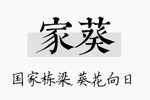 家葵名字的寓意及含义