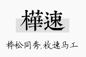 桦速名字的寓意及含义