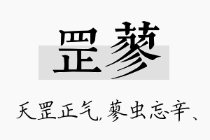 罡蓼名字的寓意及含义