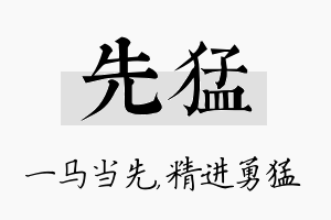 先猛名字的寓意及含义