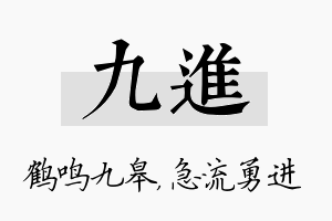 九进名字的寓意及含义