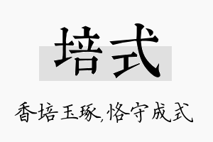 培式名字的寓意及含义