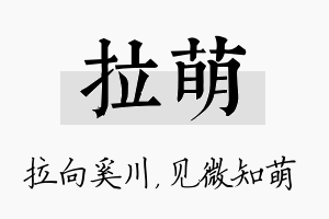 拉萌名字的寓意及含义