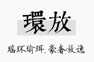 环放名字的寓意及含义