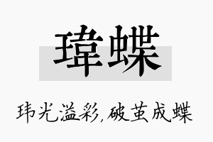 玮蝶名字的寓意及含义