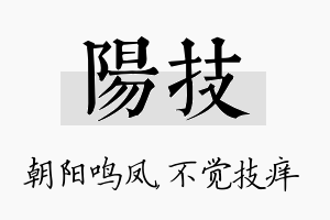 阳技名字的寓意及含义