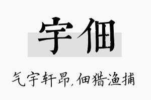 宇佃名字的寓意及含义