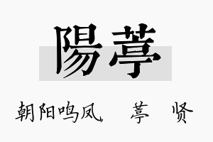 阳葶名字的寓意及含义