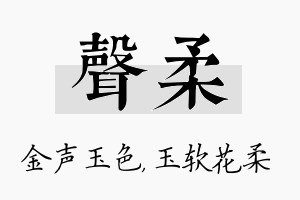 声柔名字的寓意及含义