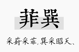 菲巽名字的寓意及含义