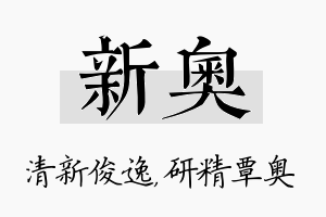 新奥名字的寓意及含义