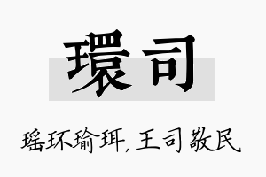 环司名字的寓意及含义