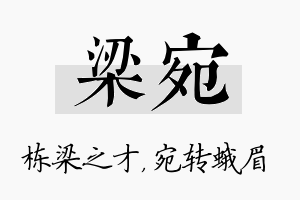 梁宛名字的寓意及含义