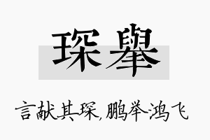 琛举名字的寓意及含义