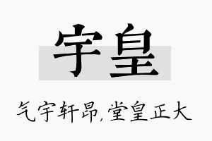 宇皇名字的寓意及含义