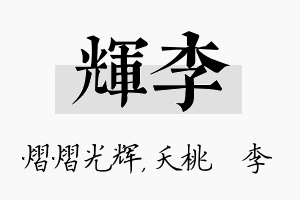 辉李名字的寓意及含义