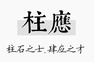 柱应名字的寓意及含义