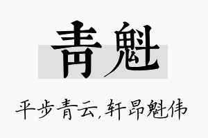 青魁名字的寓意及含义