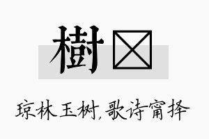 树甯名字的寓意及含义