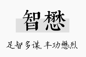 智懋名字的寓意及含义