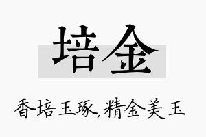 培金名字的寓意及含义