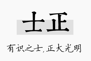 士正名字的寓意及含义