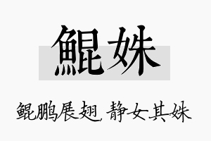 鲲姝名字的寓意及含义